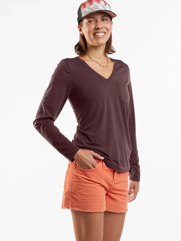 Aviatrix Long Sleeve V Neck Tee>Title Nine Best Sale