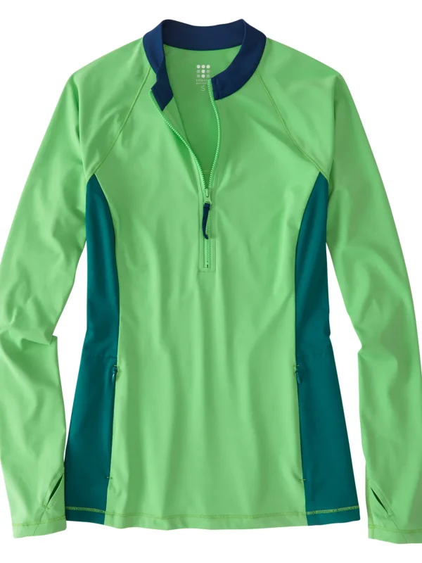 Sunbuster 1/4 Zip Long Sleeve Sun Shirt - Solid>Title Nine Clearance