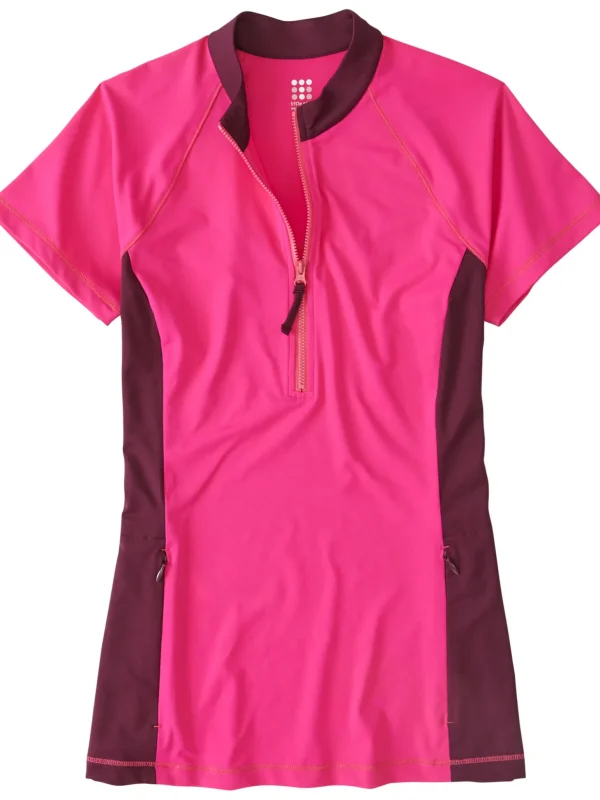 Sunbuster 1/2 Zip Short Sleeve Sun Shirt - Solid>Title Nine Outlet