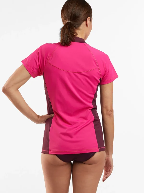 Sunbuster 1/2 Zip Short Sleeve Sun Shirt - Solid>Title Nine Outlet