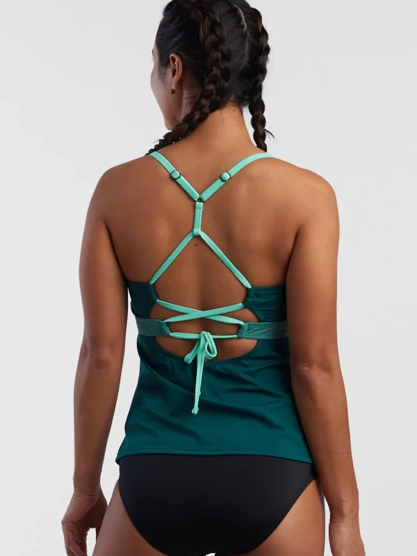 Tidal Rave Underwire Tankini Top - Colorblock>Title Nine Best